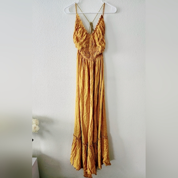 Fashion Nova Maxi Dress - Mustard - Picture 3 of 6